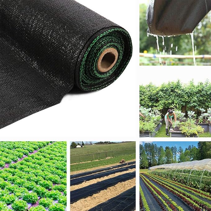 LITA Weed Barrier Fabric 3.2oz Heavy Duty Landscape Fabric for Outdoor Gardens Woven Weed Blockr Fabric - Garden Landscaping Fabric Roll - Weed Control Fabric in Rolls (5FT x 100FT)