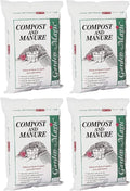 Michigan Peat 4-Pack Compost and Manure Blend Garden Magic Mix w/Odor-Free Blend 40 Lbs - Outdoor Lawn and Gardening Mixture with Nutrients and Minerals for Soil Potting and Planting