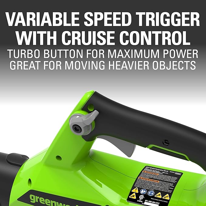 Greenworks 40V (110 MPH / 390 CFM) Cordless Axial Blower 2.5Ah Battery and Charger Included