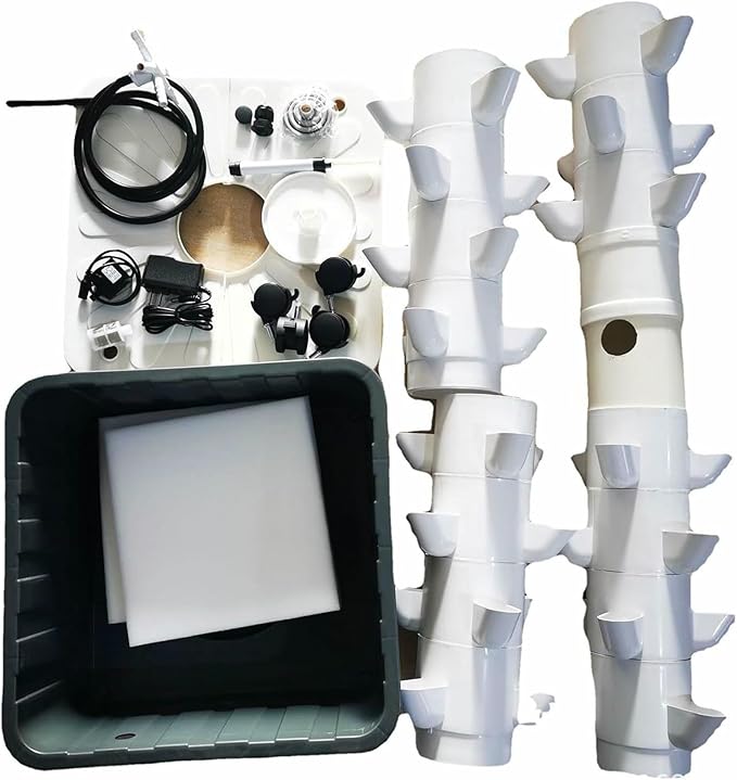 45 Holes Hydroponics Growing System Indoor Smart Garden Kit with Water Pump Vertical Farming Garden Planter for Herbs Vegetables and Fruits-*
