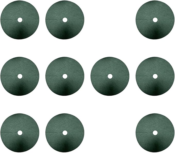 10X Tree Mulch Rings for Weed Control Protection Mats Landscape Reusable Plant Cover Tree Protector Weed Barrier Fabric Green- 82cm 10cm Hole