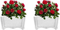 Trenton Gifts Set of 2. Raised Planter Box. White. Great for outdoor Plants &amp Flowers