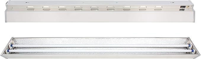 Durolux DL842N T5 4-foot 2 Fluorescent Lamps Grow Lighting System with 10000 Lumens and 6500K Full Sunlight Spectrum and Low Profile 7 Wide Reflector