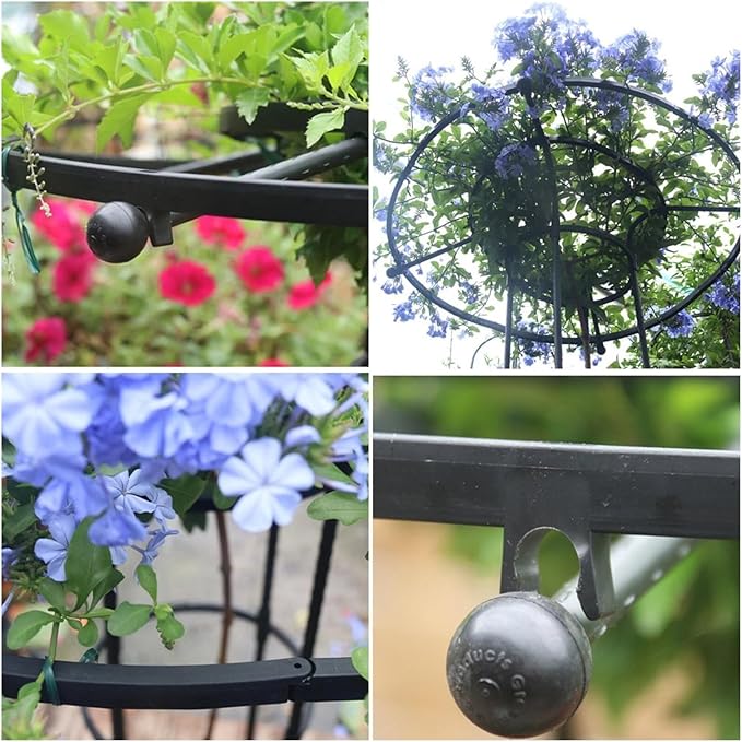 Tower Obelisk Garden Trellis Tall Metal Support Garden Frame Trellis for Indoor/Outdoor Climbing Vines and Flowers(White180cm)