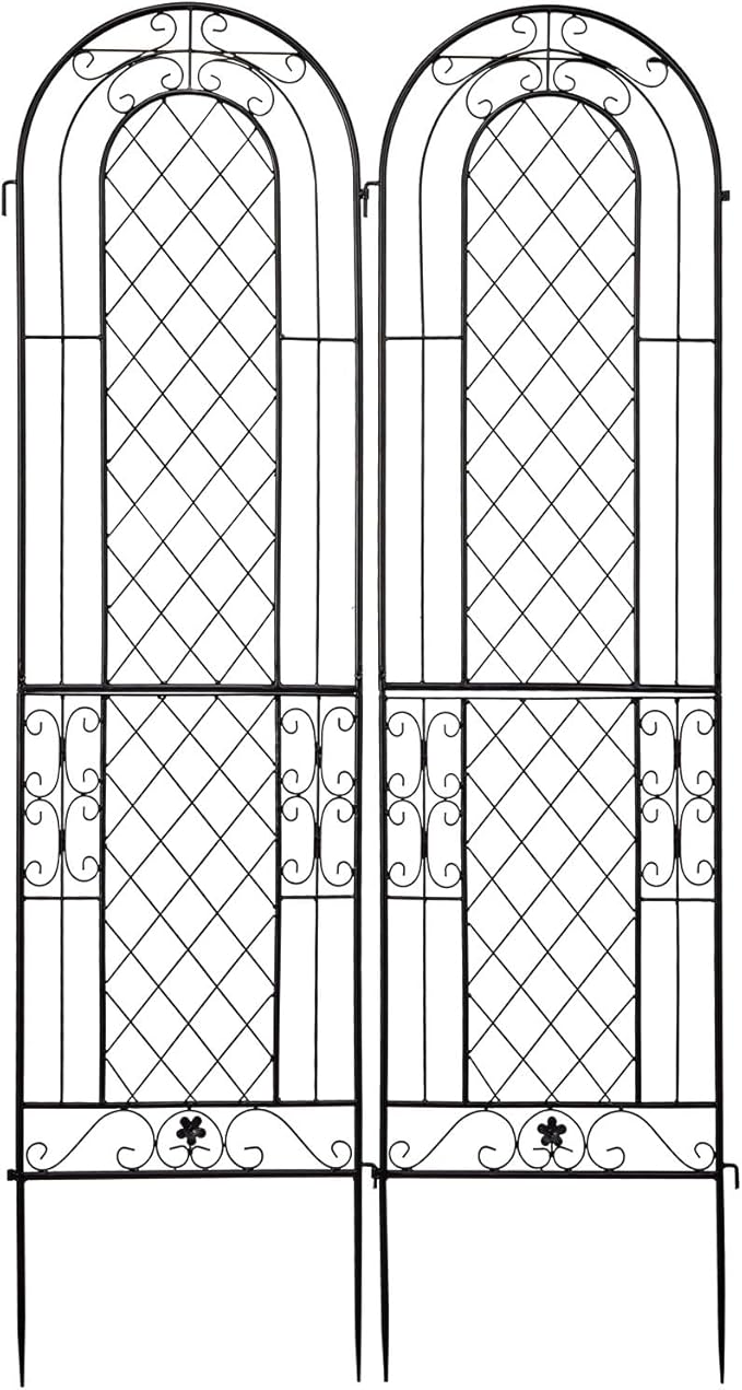 2 Pack Sturdy Garden Trellis for Climbing Plants Outdoor Metal Trellis US