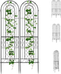 2 Pack 16 x 61 Black Garden Trellis for Climbing Plants Outdoor Iron Roses Trellis Trellises for Outdoor Climbing PlantsOutdoor Plant Trellis Climbing Rose Trellis Iron Trellis Decorative