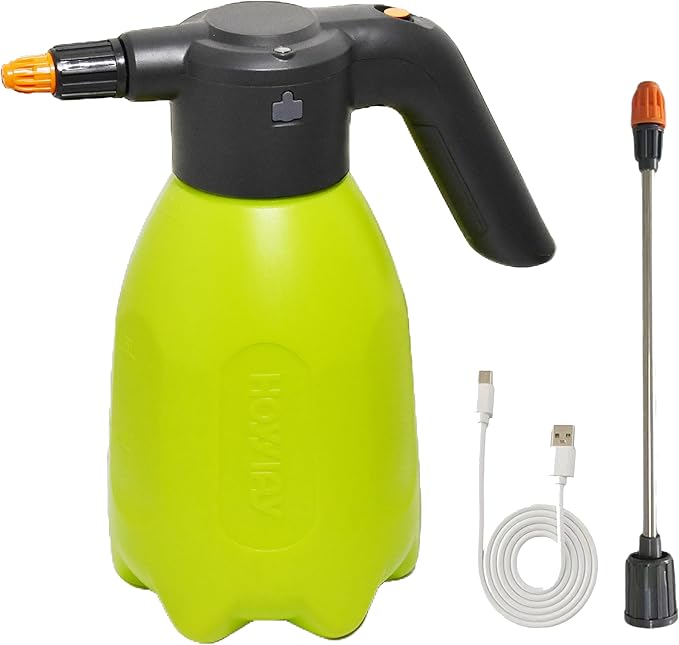ES2 Electric Spray Bottle 0.5 GallonPlant MisterGarden SprayerSpray Bottle with Adjustable NozzlesRechargeable Battery Powered SprayerSmall SprayerPump SprayerAutomatic Watering Can for Garden
