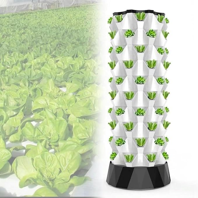 Hydroponic Garden Tower Vertical Hydroponic Indoor GrowingHydroponic Tower Growing Sytem Multi-Layer Grow Tower for Grow Fruits Vege
