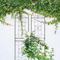 Heavy-Duty Metal Garden Trellis for Climbing Plants – Rust-Resistant Powder-Coated Support Grid for Outdoor Vines Roses Cucumbers and More (2 Pack-H86'')