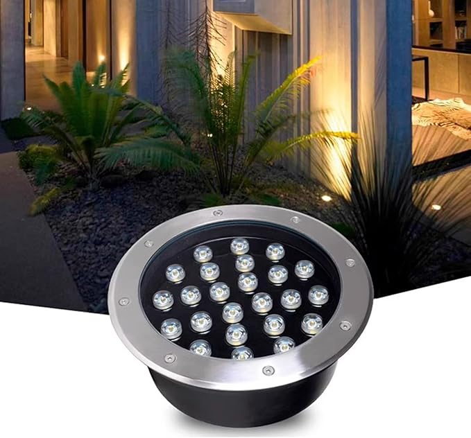 Outdoor Ground Light LED Landscape Light IP66 Waterproof Recessed Underground Light AC85-110V Spotlight for Deck Step Pathway Driveway Garden Yard Fence Patio Landscape Lighting