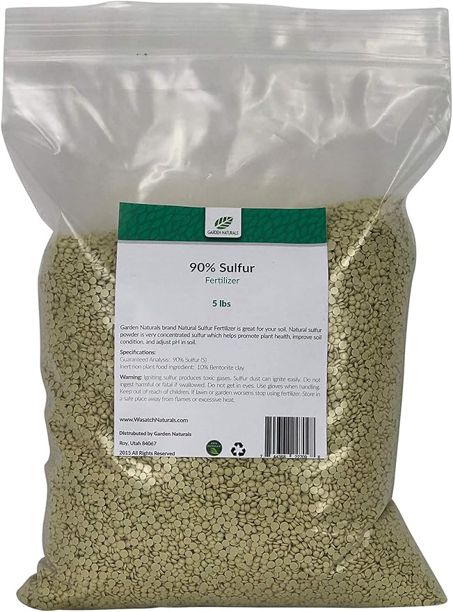 Sulfur Fertilizer 90% 15 Pounds by Garden Naturals