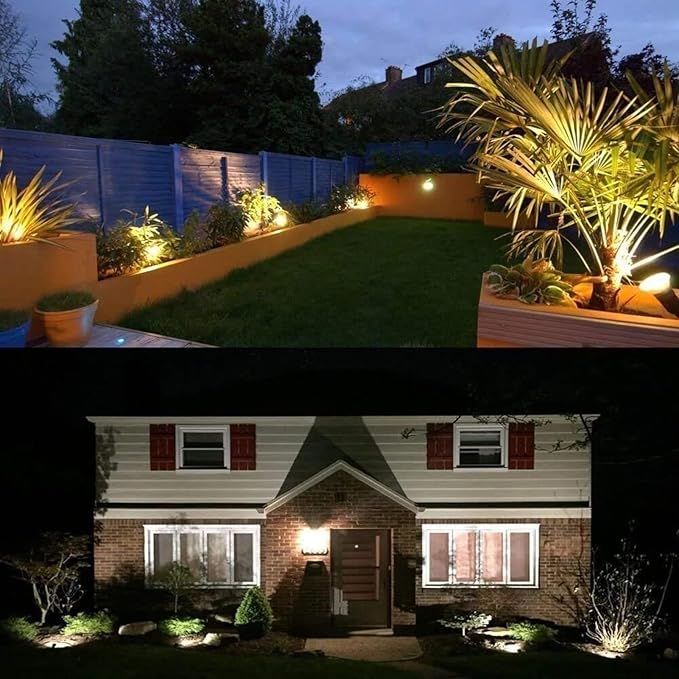 3W Ground Projector Lights - Outdoor LED Spotlight IP65 Waterproof Outdoor Lighting with Base Adjustable Spotlight Garden Lamp Terrace Lawn Landscape Lights(White Light3W(DC24V))