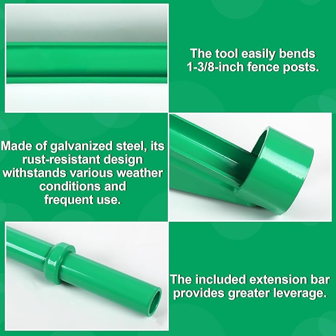12ft Wide Greenhouse Arch Hoop Pole Bender Tool for High Tunnel Hoop Greenhouse Builds Bends 1-3/8'' Top Rail Fence Tube with Extension Pole for DIY Garden Structure