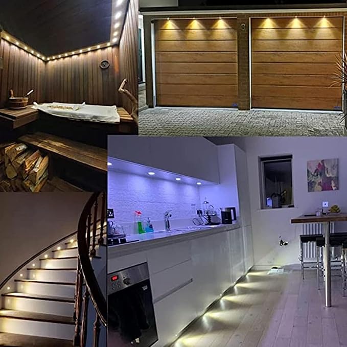 4PCS 1W Landscape Lights - 12V Mini Ceiling Spotlight Outdoor Buried Lamp LED Embedded Spotlight for Closet Hallway Showcase IlluminationWarm Light 120°
