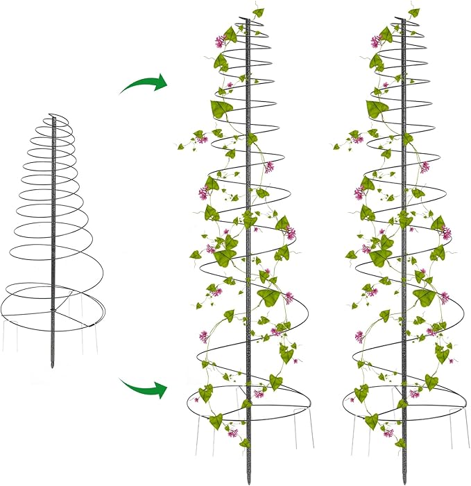 Trellis for Climbing Plants Outdoor2 Pack Plants Trellis 44 inch Support Metal Garden Trellis for Plants Flowers Light Vegetables Vine Support