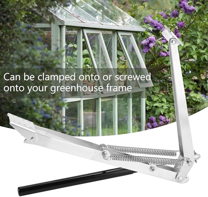 Greenhouse Auto Vent Opener Stainless Steel ABS Dual Spring Temperature Sensor for Roof Ventilation Automatic Window Opening Plant Growth Temperature Control