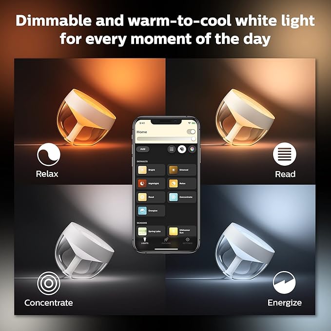 Philips Hue Iris Smart LED Table Lamp White - White and Color Ambiance - 1 Pack - Control with Hue App - Works with Alexa Google Assistant and Apple Homekit