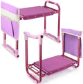 Folding Garden Stool and Kneeler Heavy Duty Garden Kneeler and Seat Kneeling Device for Gardening Gardeners and Seniors (Purple)