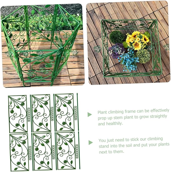 6pcs Climbing Flower Stand Screen Sturdy Material for Indoor Garden Trellis
