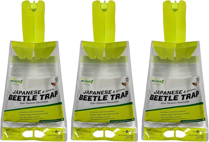 RESCUE! Japanese Beetle Trap – Reusable Bag - 3 Traps