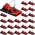Qualirey 24 Pcs Mouse Traps Bulk Plastic Snap Rat Trap Reusable Quick Effective Safe for Indoor Outdoor Home House Warehouse Garden Kitchen 3.86 x 1.81 x 2.17 Inch (Red)