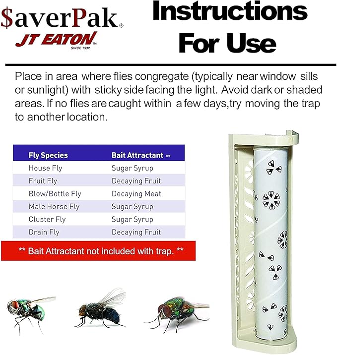 $averPak JT Eaton Stick-A-Fly Glue Fly Stick Trap (12 Pack) Case Pack