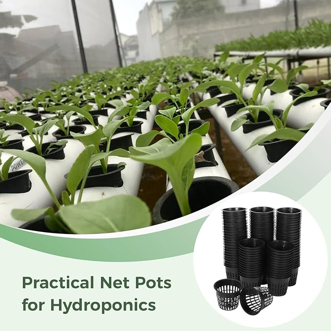 100 Pcs Hydroponic for Planting Baskets with Plastic Pots Root Drainage Control Holes Plants for Ideal Lily Efficient and Design Lightweight Stackable for Growth