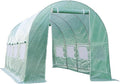 Replacement Cover for Portable Greenhouse Large Walk-in Green Hot Garden House Top Tarp 2 Zippered Doors 8 Roll-up Windows (Frame Does NOT Included) (20 x 10 x 7 ft)