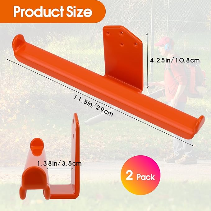 2 Pack Backpack Leaf Blower Wall Mount Backpack Sprayer Hanger Heary Duty Rubber Coating Chainsaw Rack Garage Organization Storage Accessories