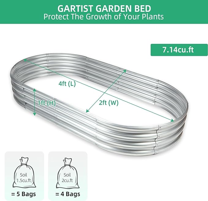 Raised Garden Bed (1 4×2×1ft)
