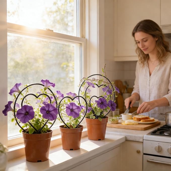 Plant Trellis Indoor - Metal Vine Support Decoration | Plant Trellis Outdoor - for Family Beginner Home Gardening Pairing Indoor House Wedding Vegetable