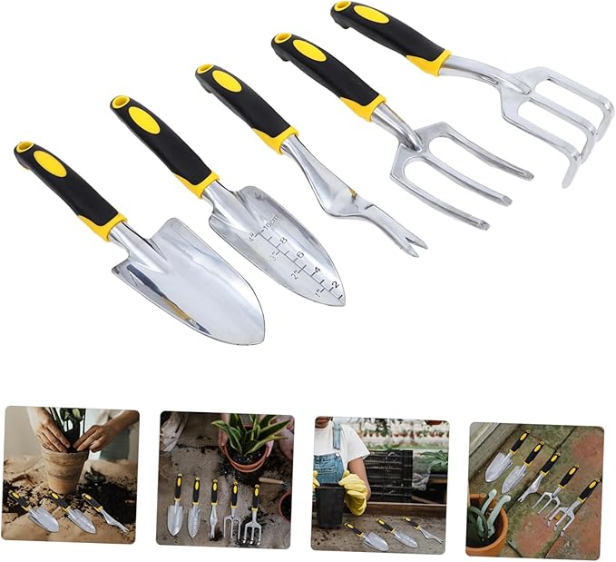 KESYOO 1set Heavy Duty Garden Tool Set Ergonomic Grip Includes Spading Fork Garden Trowel and Hand Shovel for Weeding Digging and Transplanting