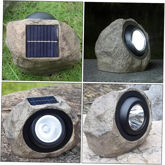 1Pc Solar Decorative Lamp Warm Light Garden Lawn Spotlight Imitated for Outdoor Decor Durable Material for