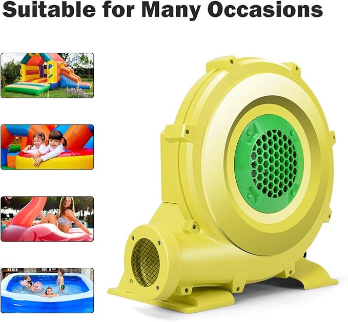 Costzon Air Blower 1.25HP Blower for Bounce House 950W Pump Fan Commercial Inflatable Bouncer Blower Perfect for Inflatable Bounce House Jumper Bouncy Castle Air Blower for Inflatables