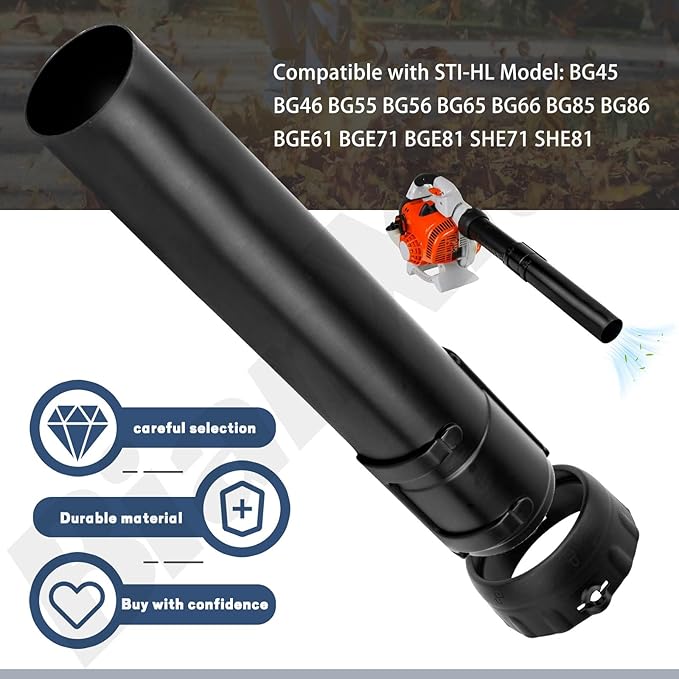 4229-708-6300 Lower Blower Tube Nozzle Replacement Compatible with STI-HL BG55 BG56 BG85 BG86 BGE61 BGE71 SHE81 Leaf Blower Tube Nozzle 4229 708 6300 42297086300
