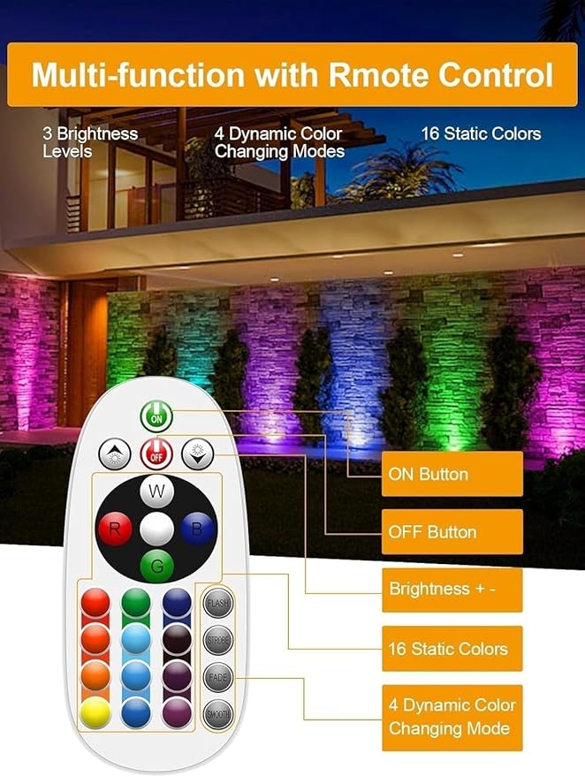 4PCS LED Landscape Lights - Outdoor Buried Lamp 3W LED Ground Recessed Spotlight 12V-24V RGB Ground Spot Lights IP65 Garden Recessed Floor Lamp Spotlight Led Light(3W(12V))