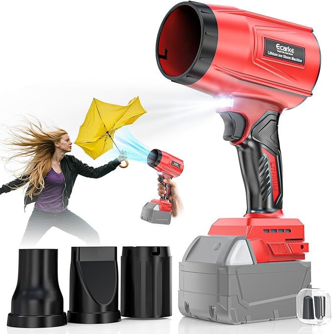 800000 RPM Leaf Blower Compatible with Milwaukee 18V: Ecarke Cordless Dust Blower Electric Turbo Jet Blower Handheld Battery Powered with Brushless Motor for Patio Garden Lawn (No Battery)