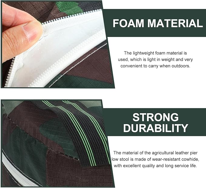 Happyyami Garden Wearable Stool Gardening Cushion Foam Gardeners Work Seat Stool Outdoor Portable Farming Hip Chair for Outside Planting Farming Fishing Random Style Garden Weeding Stool