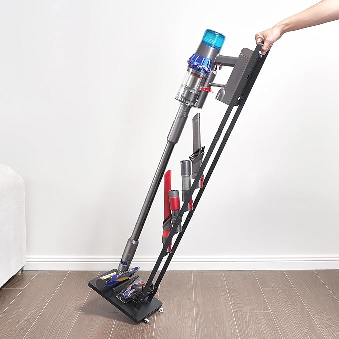 VEVOR Vacuum Stand Compatible with V6 V7 V8 V10 V11 V15 Stable Vacuum Stand Holder with Wheels for DC30 DC31 DC34 DC35 DC58 DC59 DC62 D74 Cordless Upright Vacuum Cleaners &amp Accessories
