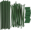 NUOBESTY 3 Sets Tomato Plant Trellis Climbing Support Stand Metal Garden Rack with 27 Rods and 18 Connectors for Indoor Outdoor Plant Climbing and Patio Gardening