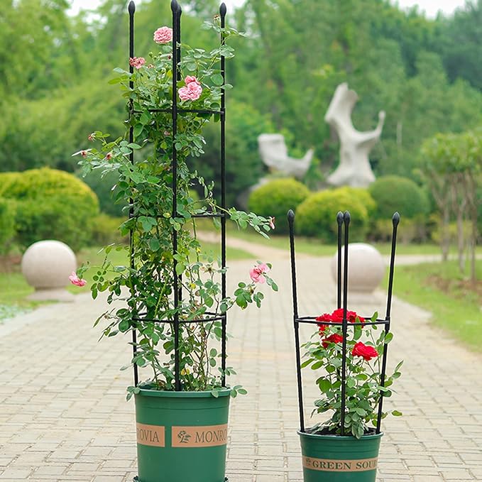 Garden Trellis for Climbing Plants Plant Stand Indoor Spliced Gardening Plant Stand Plant Cages Plant Stake Plant Climbing Rack for Flower Vegetable Vines Green(#2)