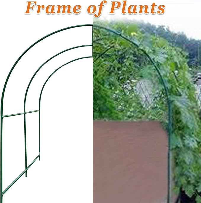 Strong Camel Greenhouse Replacement Frame for Larger Hot Garden House  Support Arch Frame Climbing Plants/Flowers/Vegetables (16.4'x 7' x 7.2')