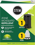 STEM Zone Mosquito Repellent Device Easy-to-Use Outdoor Insect Protection with Proven Essential Oils People and Pet Safe Solar and USB-C Charger Waterproof - Includes 1 Device &amp 1 Pod