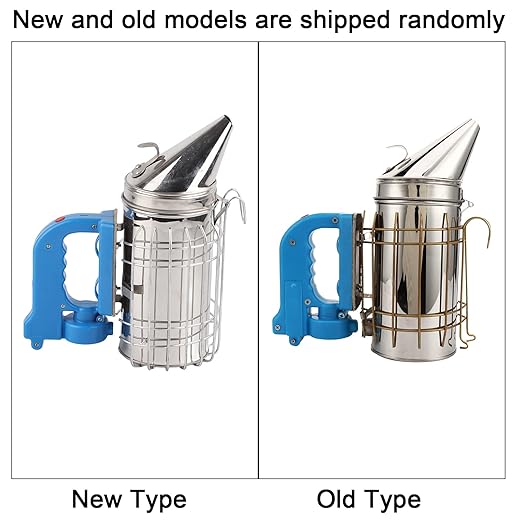 Electric Bee Smoker Stainless Steel Beekeeping Tool with Heat Cover Micro-USB Rechargeable 4 AA Battery Powered