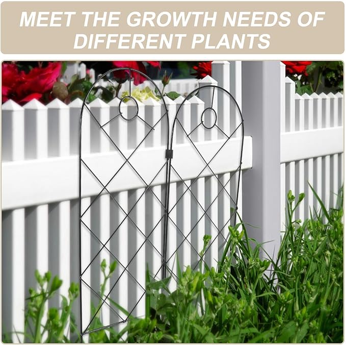 2pcs Iron Plant Climbing Rack and Garden Trellis Set for Outdoor Tomato Support with Foldable Design Sturdy Vine Climbing Plant Display Rack for Patio and Garden