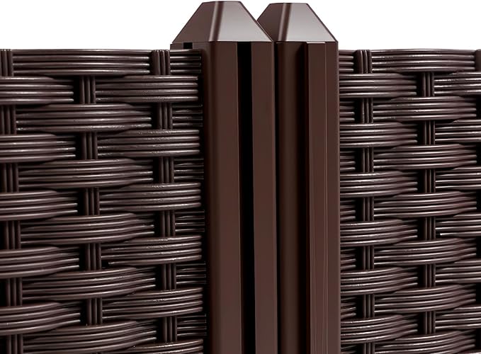 4PCS Planter Raised Beds with Legs 16×13×4in Rectangular Elevated Planter Box with Floor Standing Brown Planter Beds for Backyard Patio Balcony