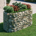 Gabion Raised Bed Galvanized IronRaised Flower BedsGardening PlantersMultifunctional Raised BedPlant Privacy FenceGreenhouse Planterfor GardensPatiosalconiesTerraces78.7x39.4x39.4
