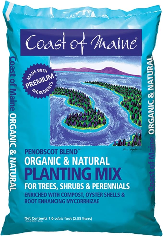 Coast of Maine Penobscot Blend 1 cu ft (Pack of 6) Organic and Natural Planting Mix for Trees Shrubs and Perennials