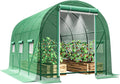 Grezone 12×6.6×6.6ft Greenhouse with Watering SystemHeavy Duty Green House Large Tunnel Greenhouses Kit Walk in Outdoor Plant Gardening for Garden Backyard Green