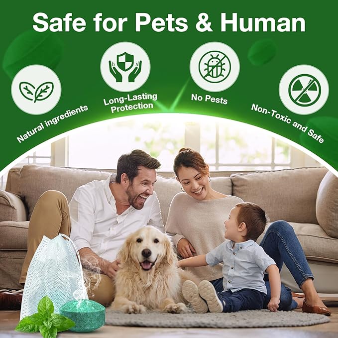 Mouse Rodent Repellent 25 Pack Peppermint Oil Mouse Traps for Rat Mice Ant Roach Spider Squirrel Nature Mouse Deterrent for Indoor Outdoor Use for Garden &amp Home Family &amp Pet Safe